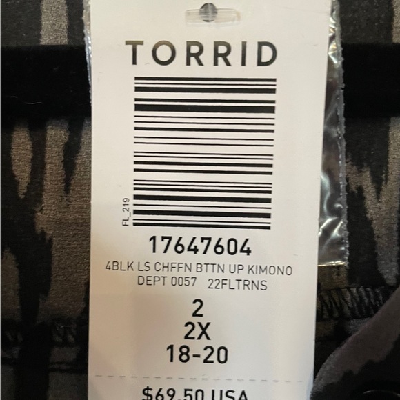 TORRID Zebra Print 🦓 Kimono - Picture 5 of 5